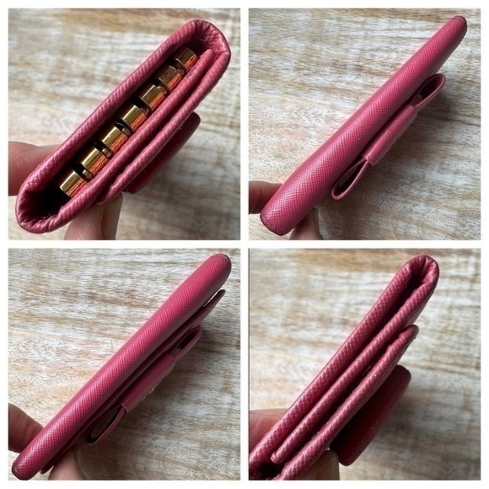 EXCELLENT CONDITION Authentic Prada Saffiano Key Pouch. Color: Pink. - Picture 9 of 14